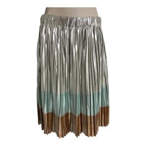 On Twelfth Pleated Skirt Metallic Ballerina Color Block L Large